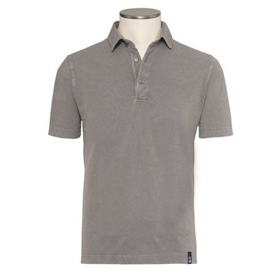 Drumohr Polo Garment Dyed Taupe